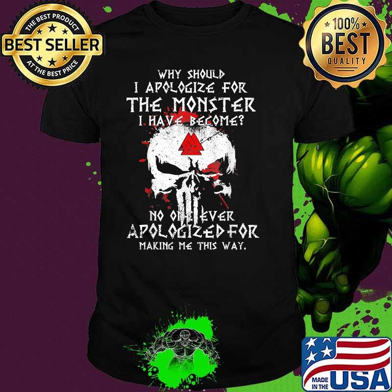 Why Should I Apologize For The Monster Viking Skull Shirt
