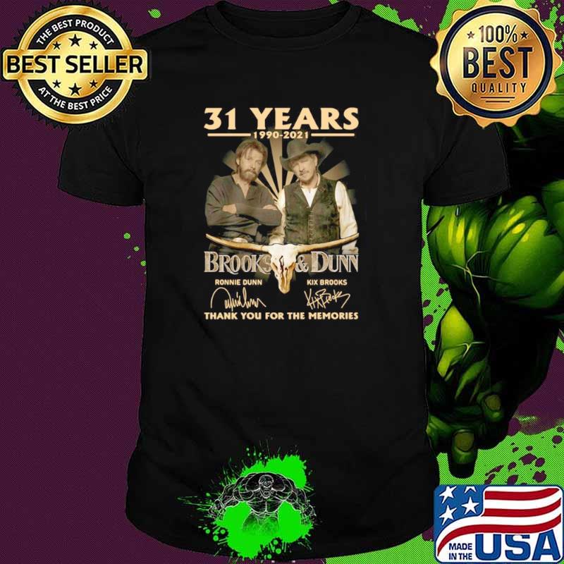 31 Years 1990 2021 Brooks And Dunn Signatures Thank You For The Memories T shirt