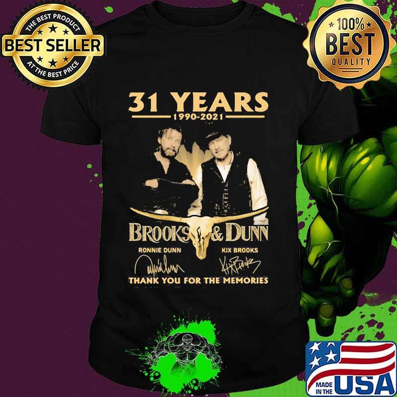 31 Years 1990 2021 Brooks And Dunn Thank You For The Memories Signature Shirt