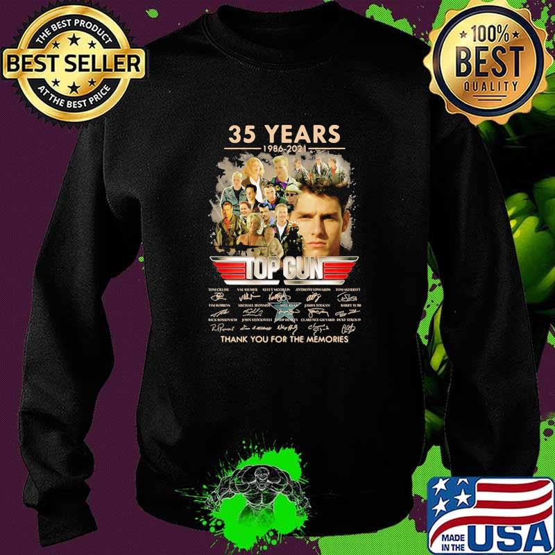 35 Years 1986 2021 Top Gun Thank You For The Memories Signature Shirt Sweater 35 Years 1986 2021 Top Gun Thank You For The Memories Signature Shirt Sweater