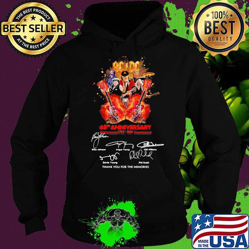 48 Th Anniversary Of ACDC Thank You For The Memories Signature Shirt Hoodie 48 Th Anniversary Of ACDC Thank You For The Memories Signature Shirt Hoodie