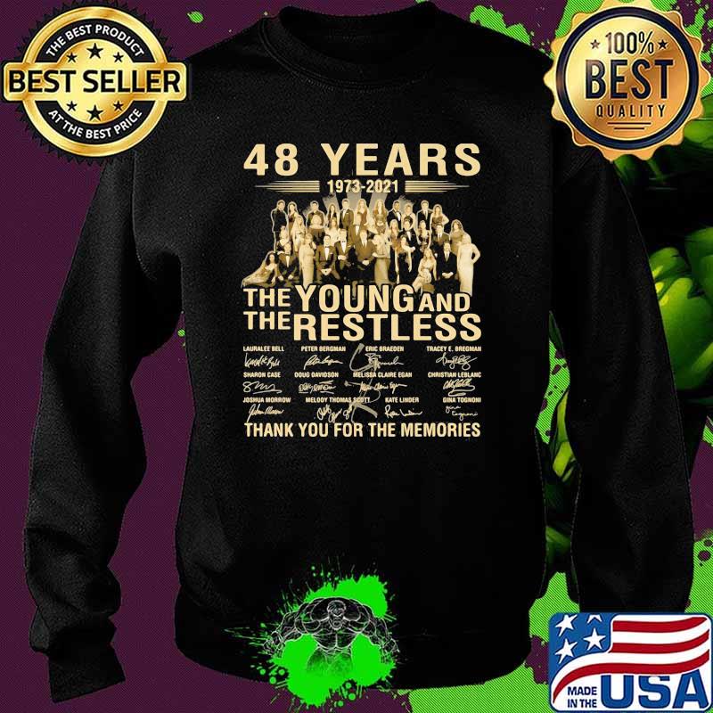 48 Years 1973 2021 The Young And The Restless Thank You For The Memories Signature Shirt Sweater 48 Years 1973 2021 The Young And The Restless Thank You For The Memories Signature Shirt Sweater