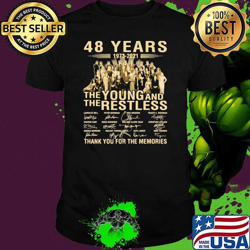 48 Years 1973 2021 The Young And The Restless Thank You For The Memories Signature Shirt