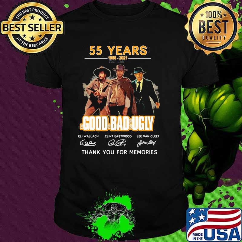 55 Years 1966 2021 Good Bad Ugly Thank You For The Memories Signature Shirt