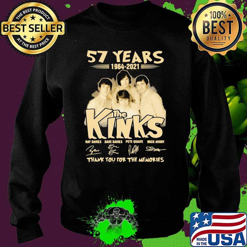 57 Years 1964 2021 The Kinks Thank You For The Memories Signature Shirt Sweater 57 Years 1964 2021 The Kinks Thank You For The Memories Signature Shirt Sweater