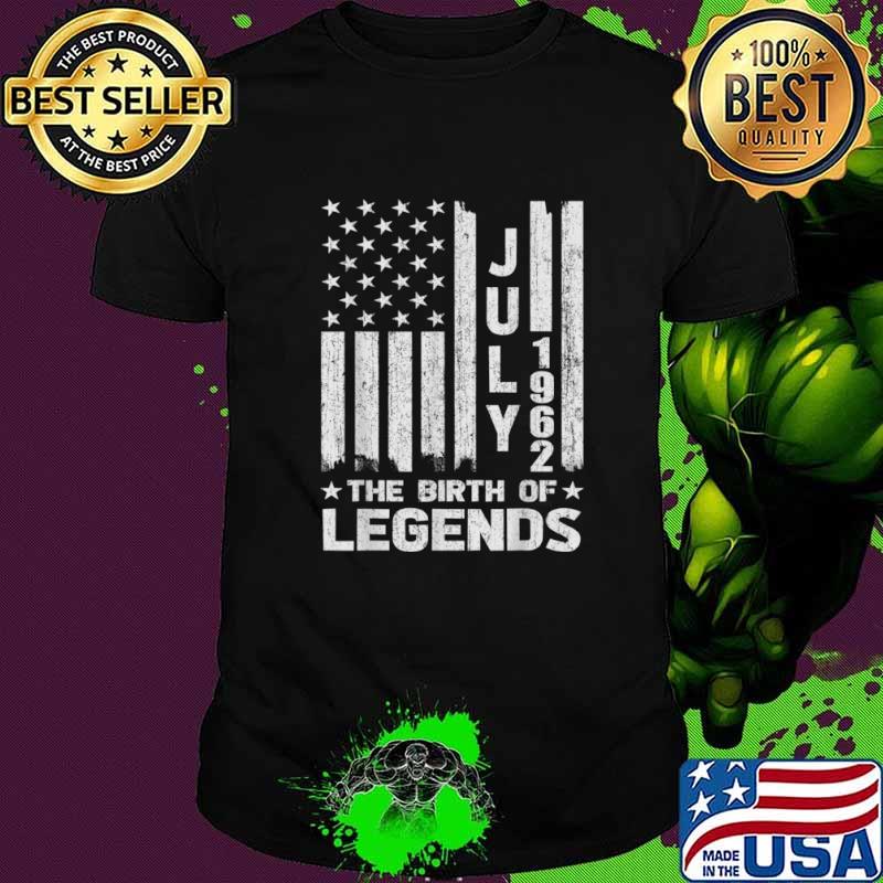59th Birthday Shirt July 1962 The Birth Of Legends Shirt