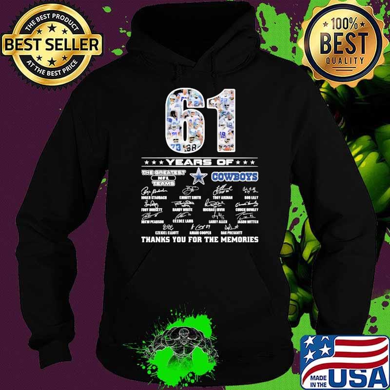 61 years Of Cowboys Thank You For The memories Signature Hoodie 61 years Of Cowboys Thank You For The memories Signature Hoodie