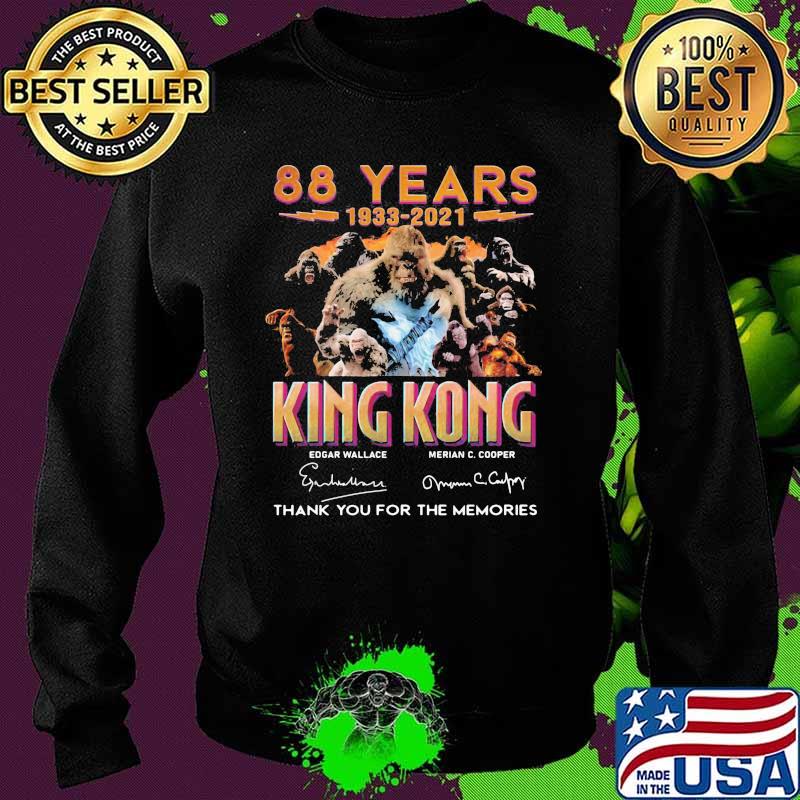 88 Years 1933 2021 King Kong Thank You For The Memories Signature Shirt Sweater 88 Years 1933 2021 King Kong Thank You For The Memories Signature Shirt Sweater