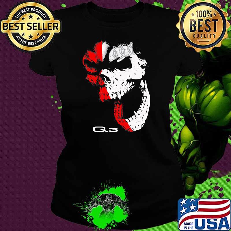 Skull With Audi Q3 Logo Shirt Ladies tee Skull With Audi Q3 Logo Shirt Ladies tee