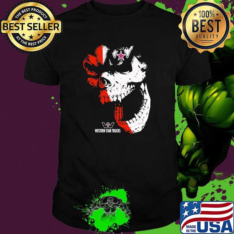 Skull With Western Star Trucks Logo Shirt