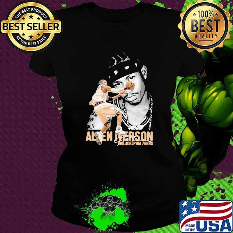 Allen Iverson Philadelphia 76ers Signature Shirt Ladies tee Allen Iverson Philadelphia 76ers Signature Shirt Ladies tee