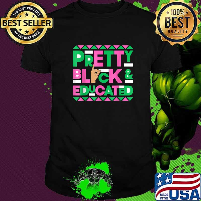 Alpha Pretty Black Kappa Educated Alpha Hand Sign 1908 Shirt