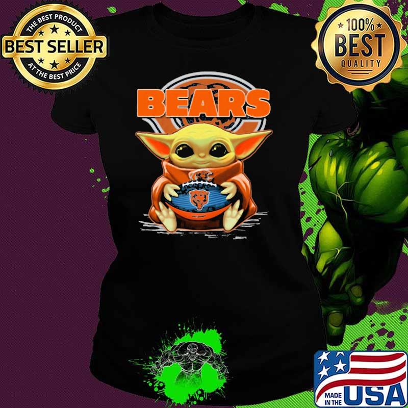 Baby Yoda Hug Ball Team Bears Shirt Ladies tee Baby Yoda Hug Ball Team Bears Shirt Ladies tee
