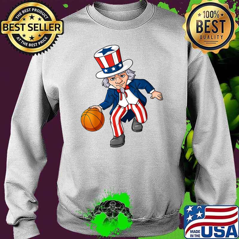 Basketball Uncle Sam 4th Of July Patriotic Shirt Sweater Basketball Uncle Sam 4th Of July Patriotic Shirt Sweater