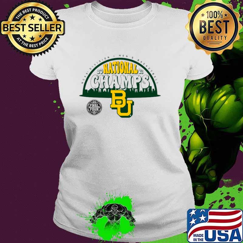 Baylor Bears Fanatics Branded 2021 NCAA Men’s Basketball National Champions Screen Space Dye Ladies tee Baylor Bears Fanatics Branded 2021 NCAA Men’s Basketball National Champions Screen Space Dye Ladies tee