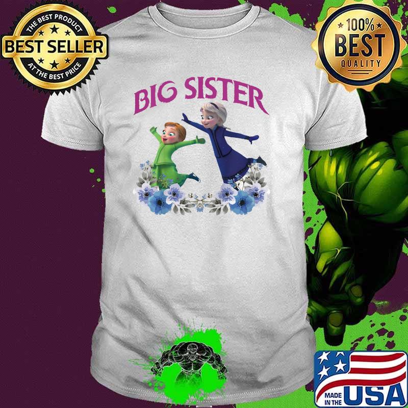 Big Sister Princess Flowers Shirt