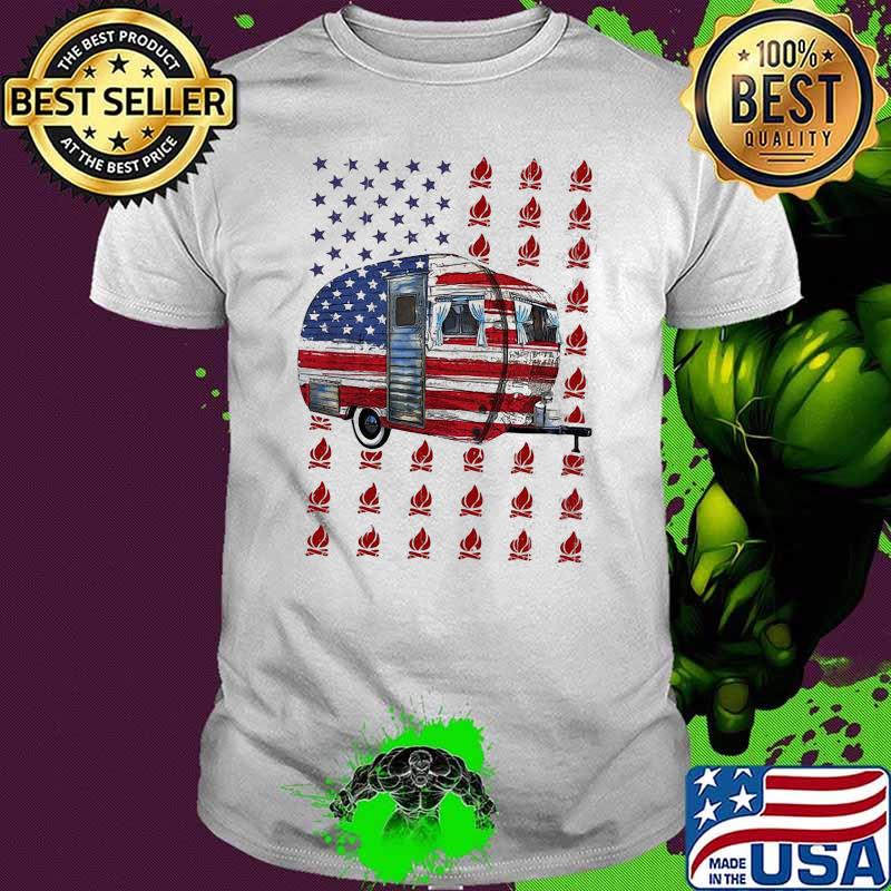 Camping American Flag Shirt