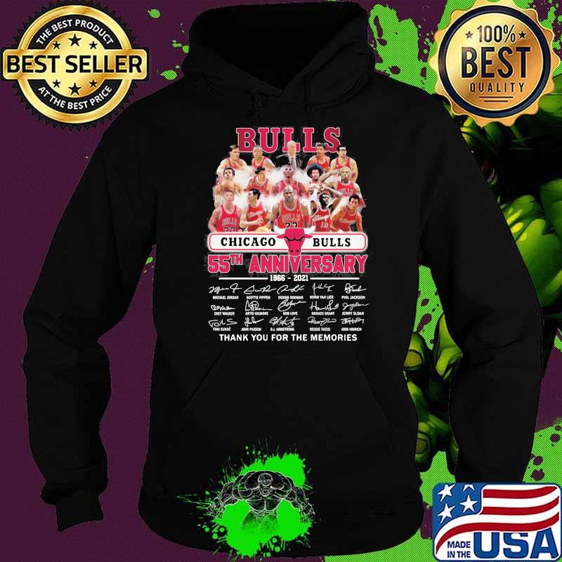 Chicago Bulls 55th anniversary 1966-2021 thank you for the memories signatures Hoodie Chicago Bulls 55th anniversary 1966-2021 thank you for the memories signatures Hoodie