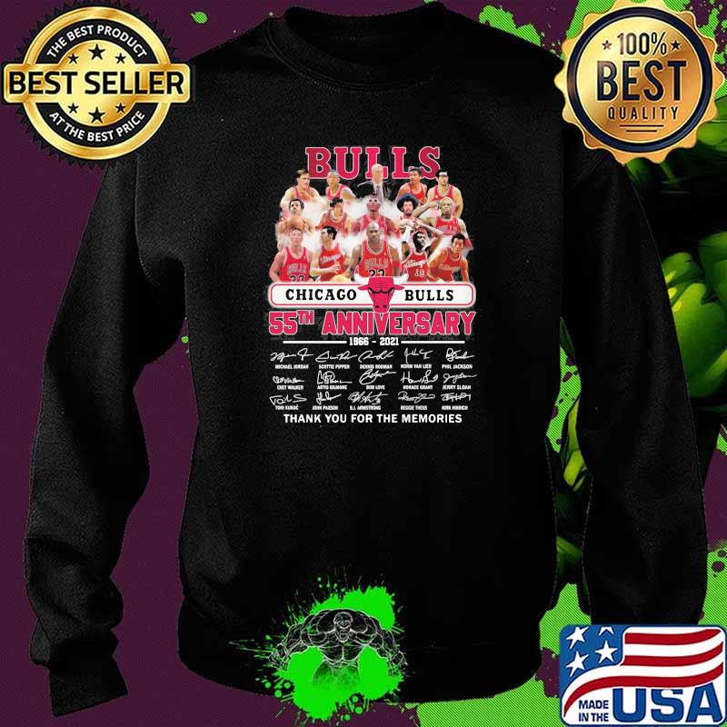 Chicago Bulls 55th anniversary 1966-2021 thank you for the memories signatures Sweater Chicago Bulls 55th anniversary 1966-2021 thank you for the memories signatures Sweater
