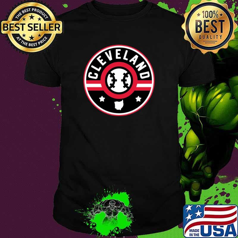 Cleveland Baseball Stars and Stripes Ohio Map Outline Shirt Cleveland Baseball Stars and Stripes Ohio Map Outline Shirt