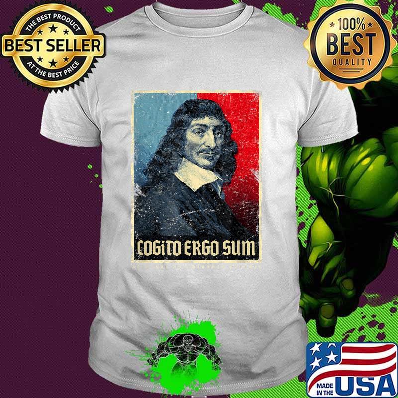 Cogito Ergo Sum René Descartes Principles Philosophy Vintage Shirt