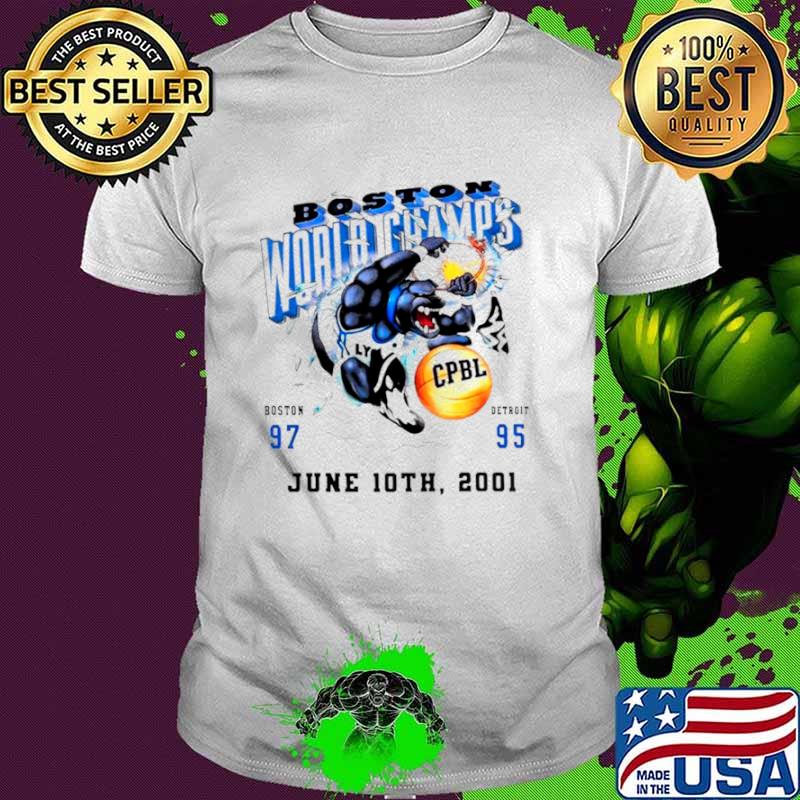 CPBL Boston World champs Boston vs Detroit hune 10th 2001 shirt
