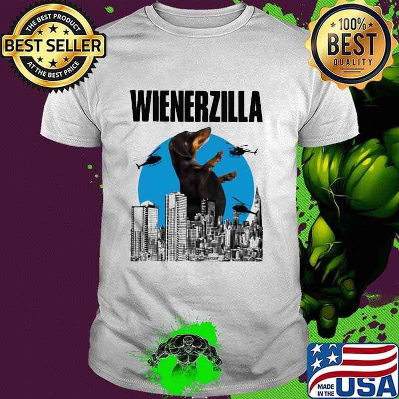 Dachshund Dog Wienerzilla Blue Moon Shirt