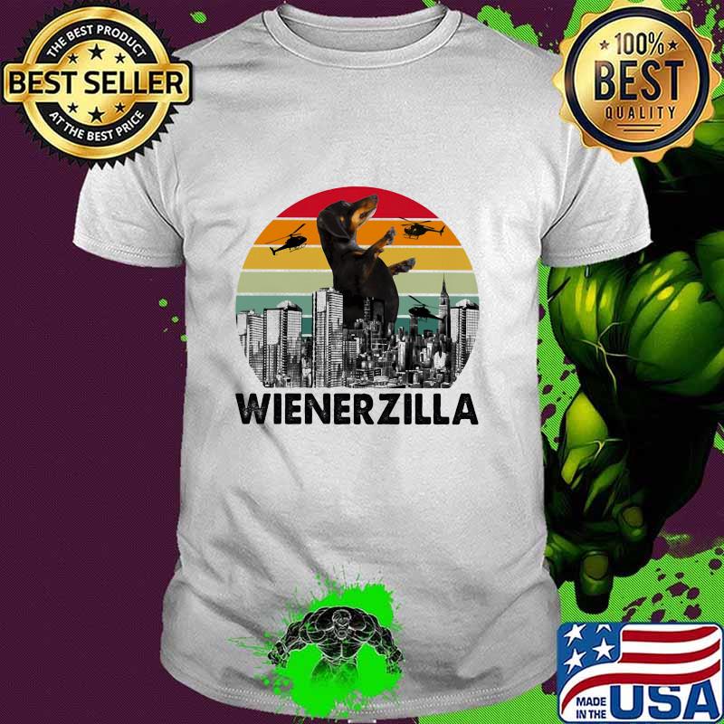 Dachshund Dog Wienerzilla Helicapter Vintage Shirt
