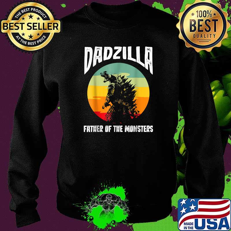 Dadzilla Father Of The Monsters Vintage Sunset Shirt Sweater Dadzilla Father Of The Monsters Vintage Sunset Shirt Sweater