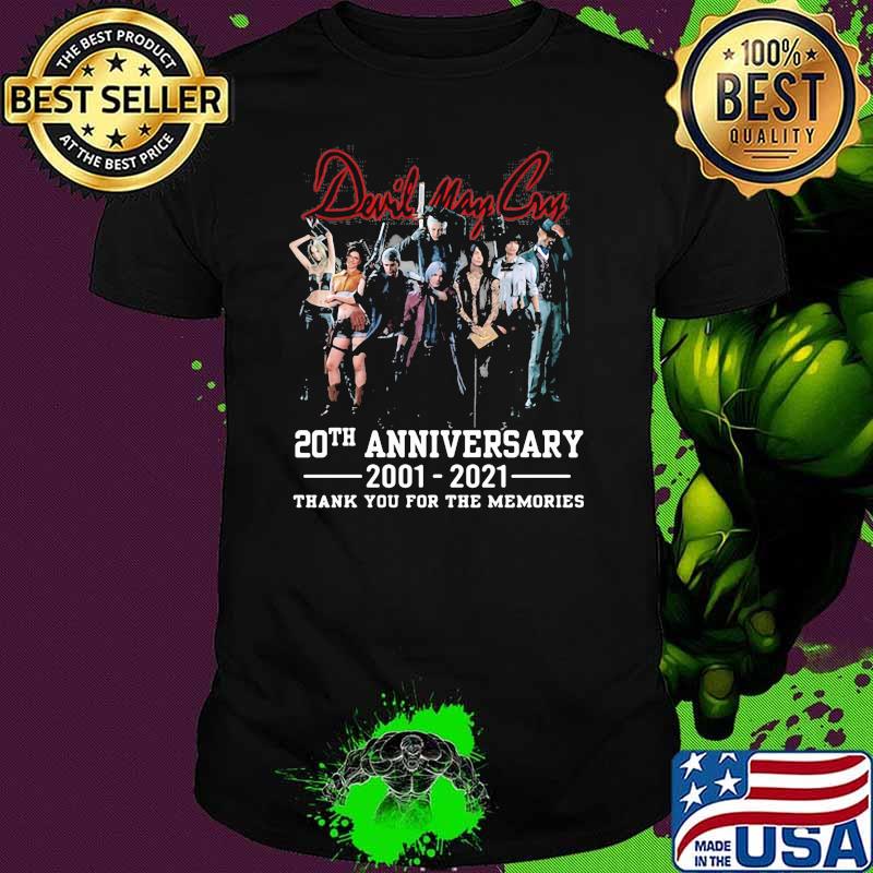 Duril May Cry 20th Anniversary 2001 2021 Thank You For The Memories Shirt