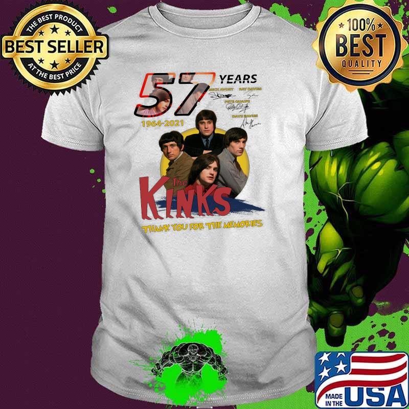 57 Years 1964 2021 The Kinks Thank You For The Memories Signature Shirt