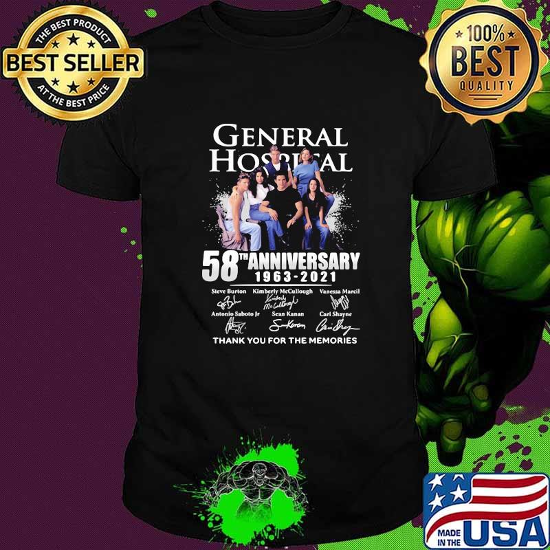 General Hospital 58th Anniversary 1963 2021 Thank You For The Memories Signature Shirt