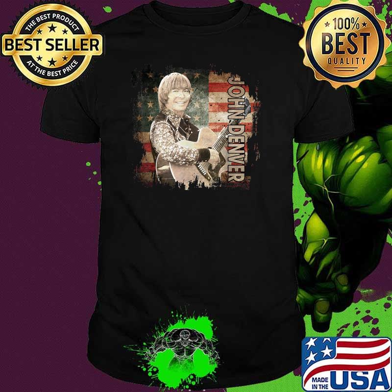 Graphic John Art Denver Vaporware Music Retro Flag American Shirt
