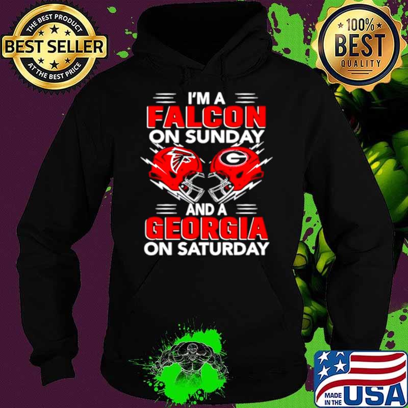 I’m A Falcon On Sunday And A Georgia On Saturday Shirt Hoodie I’m A Falcon On Sunday And A Georgia On Saturday Shirt Hoodie