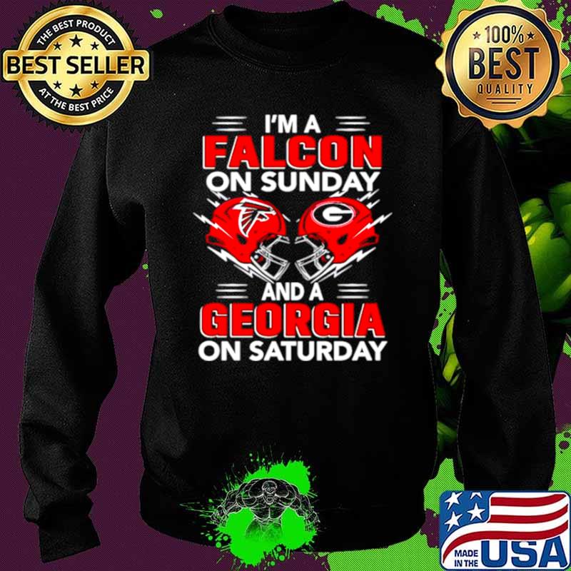 I’m A Falcon On Sunday And A Georgia On Saturday Shirt Sweater I’m A Falcon On Sunday And A Georgia On Saturday Shirt Sweater