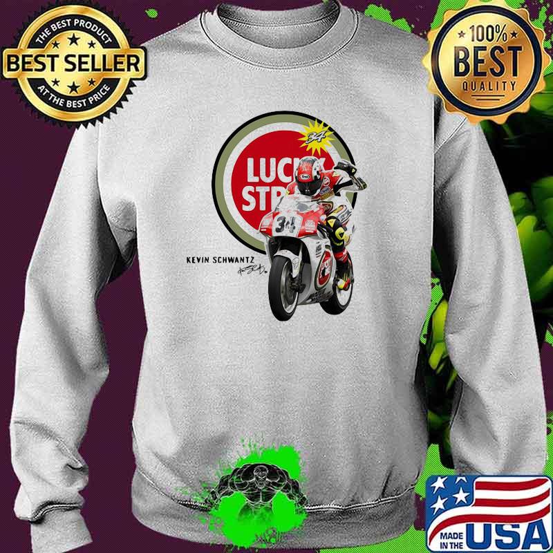 Kevin Schwantz Team Lucky Strike Signature Shirt Sweater Kevin Schwantz Team Lucky Strike Signature Shirt Sweater