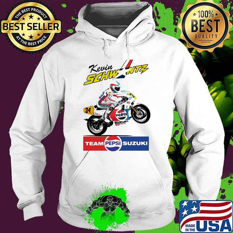 Kevin Schwantz Team Pepsi Suzuki World Champion Motorcycle Shirt Hoodie Kevin Schwantz Team Pepsi Suzuki World Champion Motorcycle Shirt Hoodie
