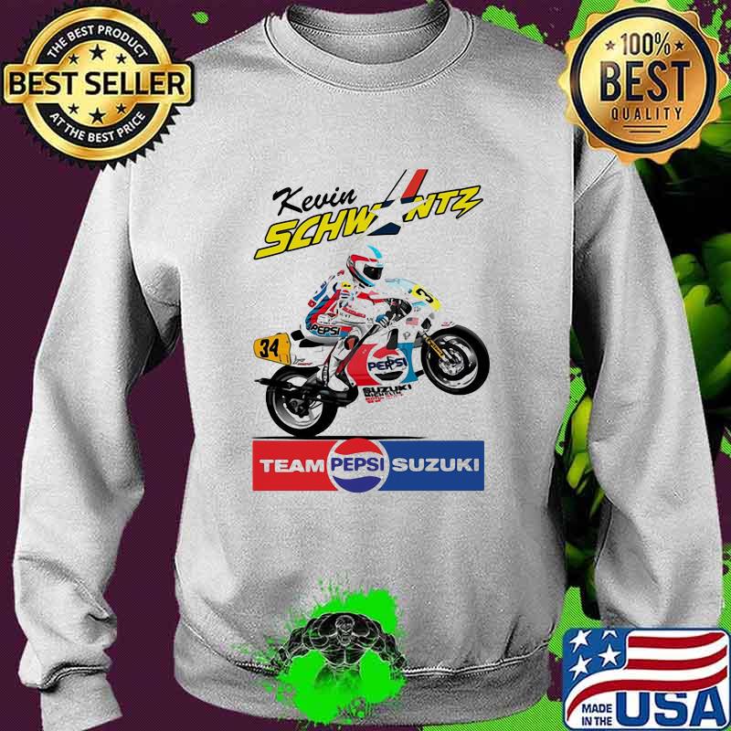 Kevin Schwantz Team Pepsi Suzuki World Champion Motorcycle Shirt Sweater Kevin Schwantz Team Pepsi Suzuki World Champion Motorcycle Shirt Sweater