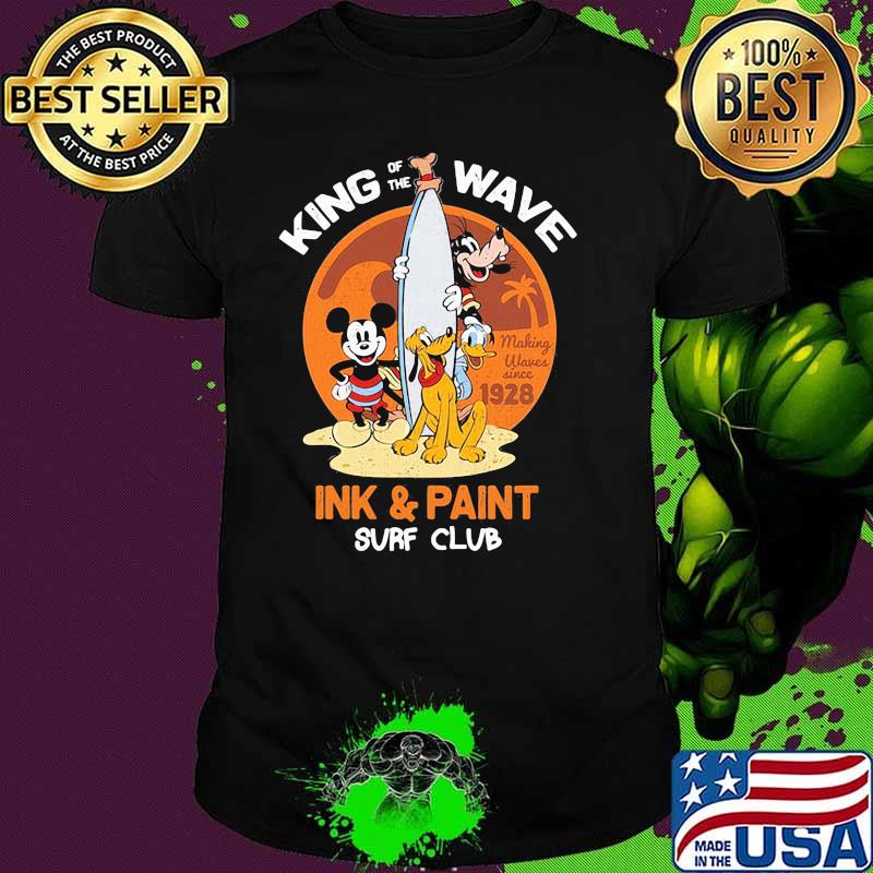 King Of The Wave Inks And Paint Surf Club Disney Shirt