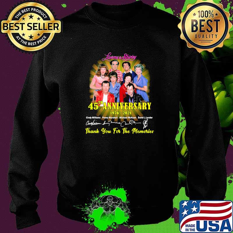 Laverme And Shirley 45th Anniversary 1976 2021 Thank You For The Memories Signature Shirt Sweater Laverme And Shirley 45th Anniversary 1976 2021 Thank You For The Memories Signature Shirt Sweater