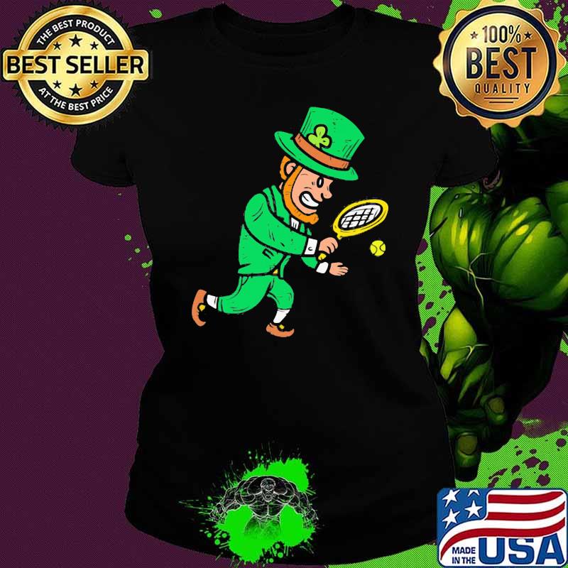 Leprechaun Tennis Irish Partick Shirt Ladies tee Leprechaun Tennis Irish Partick Shirt Ladies tee
