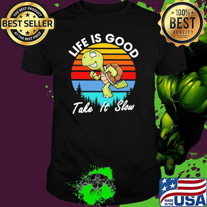 Life Is Good Take It Slow Turtle Vintage Shirt