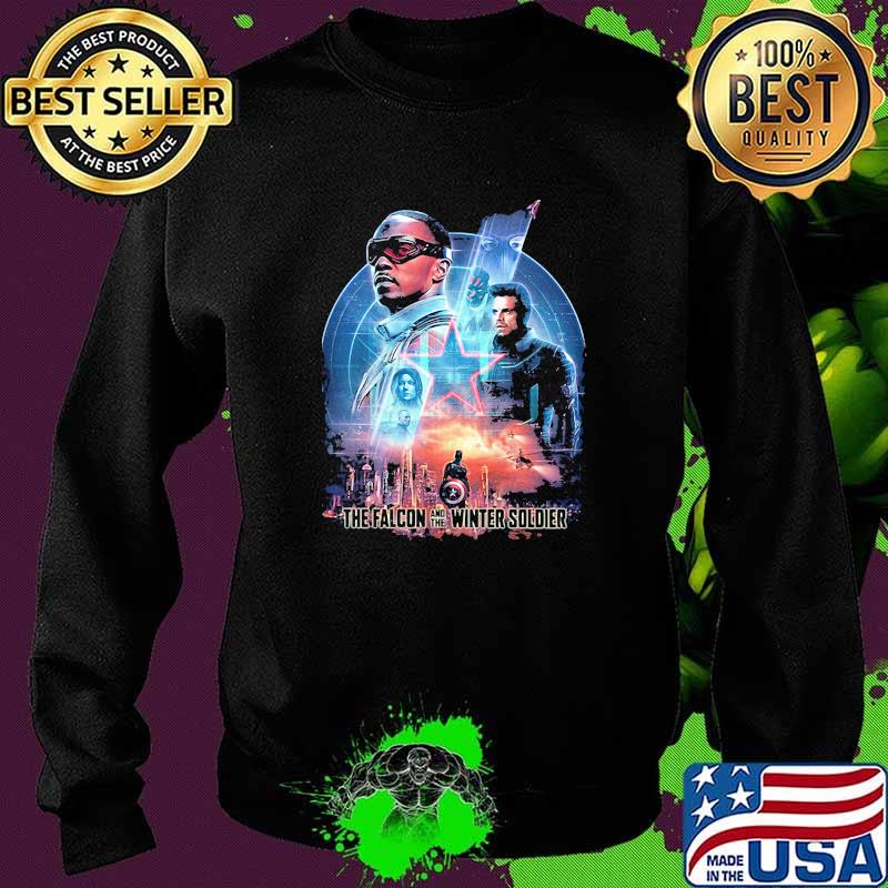 Marvel Studios The Falcon And The Winter Soldier Captain American Flag Shirt Sweater Marvel Studios The Falcon And The Winter Soldier Captain American Flag Shirt Sweater