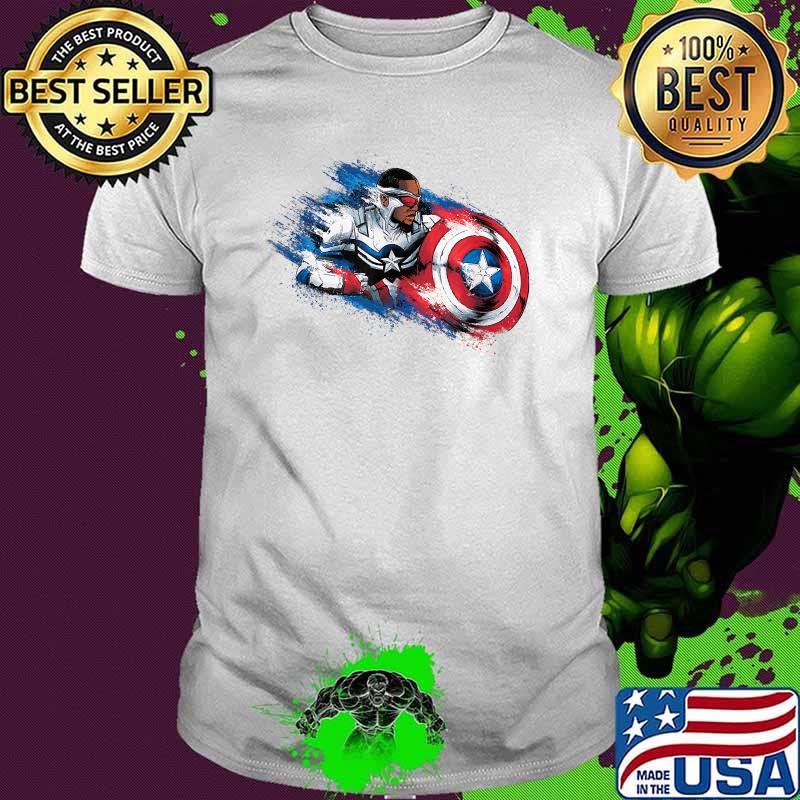 Marvel The Falcon the Winter Soldier Captain America Paint Shirt