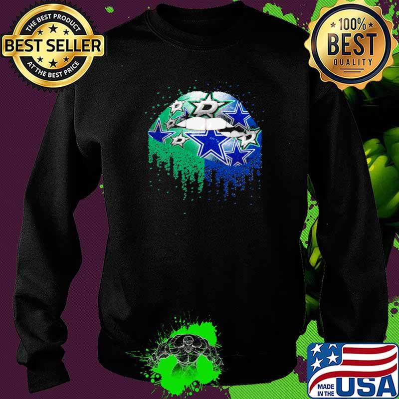NFL dallas stars and dallas cowboys Lips logo Sweater NFL dallas stars and dallas cowboys Lips logo Sweater