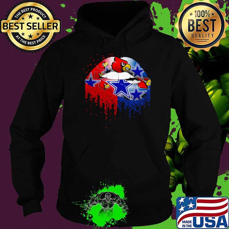Nfl louisville cardinals and dallas cowboys lips logo Hoodie Nfl louisville cardinals and dallas cowboys lips logo Hoodie