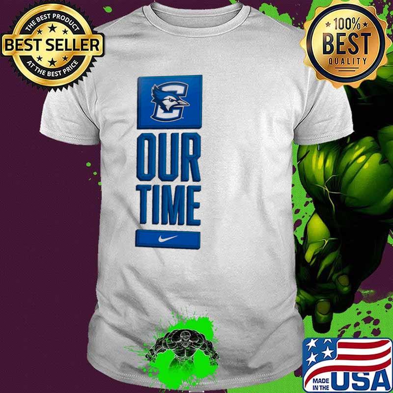 Nike Creighton Bluejays Basketball Our Time Bench Legend shirt