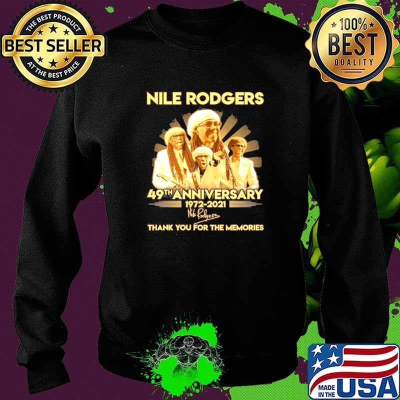Nile Rodgers 49th Anniversary 1972 2021 Signature Thank You For The Memories Sweater Nile Rodgers 49th Anniversary 1972 2021 Signature Thank You For The Memories Sweater