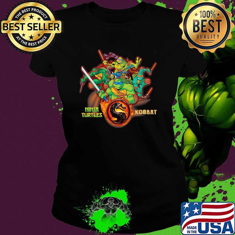 Ninja Turtles Kombat Poster Shirt Ladies tee Ninja Turtles Kombat Poster Shirt Ladies tee