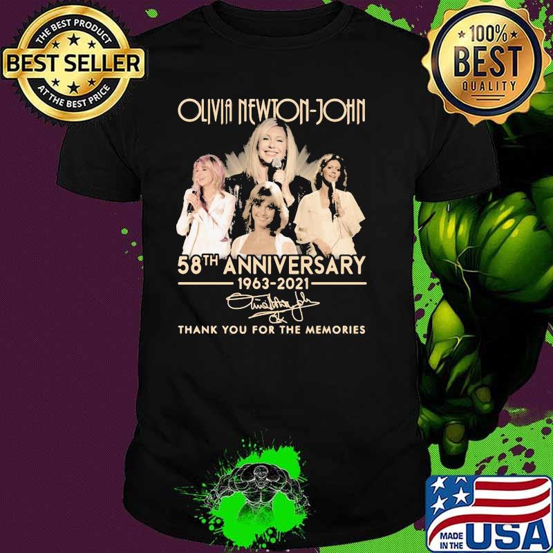 Olivia Newton John 58th Anniversary 1963 2021 Thank You For The Memories Signature Shirt